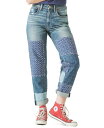 ショッピングプリント ラッキーブランド レディース デニムパンツ ボトムス Print-Patch Roll-Cuff Jeans Cinematic