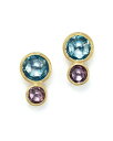 マルコ ビチェゴ レディース ピアス・イヤリング アクセサリー 18K Yellow Gold Jaipur Two Stone Earrings with Blue Topaz and Amethyst Blue/Purple