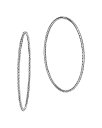 ジョン・ハーディー レディース ピアス・イヤリング アクセサリー Sterling Silver Classic Chain Extra-Large Hoop Earrings Silver