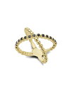 ラゴス レディース リング アクセサリー Gold & Black Caviar Collection 18K Gold & Black Diamond Crossover Ring Black/Gold