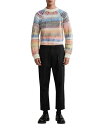 NN07 メンズ ニット・セーター アウター Viggo Regular Fit Striped Sweater Open Yellow
