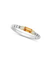 ラゴス レディース リング アクセサリー 18K Gold & Sterling Silver Citrine & Diamond Stacking Ring Orange/Silver