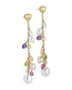 マルコ ビチェゴ レディース ピアス・イヤリング アクセサリー 18K Yellow Gold Paradise Pearl Mixed Gemstone, Diamond and Cultured Freshwater Pearl Drop Earrings Multi/Gold