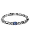 ジョン・ハーディー レディース ブレスレット・バングル・アンクレット アクセサリー Sterling Silver Classic Chain Black & Blue Sapphire Reversible Bracelet Blue/Silver