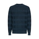 ショッピングチェスト 【送料無料】 カルバンクライン メンズ ニット・セーター アウター Stripe Logo Chest Sweater NAVY