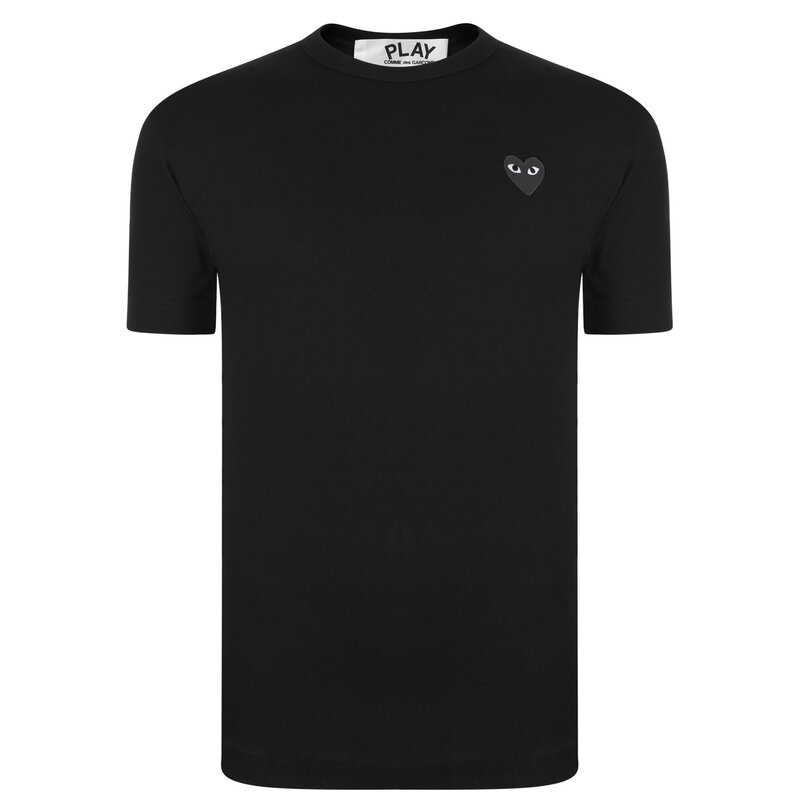 【送料無料】 コム・デ・ギャルソン メンズ Tシャツ トップス Small Peeping Heart Patch T-Shirt Black/Black A