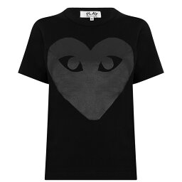 【送料無料】 コム・デ・ギャルソン レディース Tシャツ トップス Tonal Heart T Shirt Black