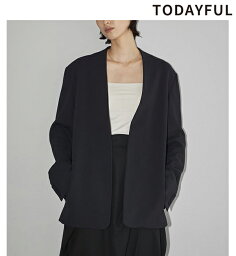 【ブラック再入荷決定】【予約商品】TODAYFUL <strong>トゥデイフル</strong> Collarless Twill Jacket 12310109 8月末～9月末入荷予定 後払い決済利用不可 24FW 2024秋冬 新作 キャンセル返品不可 予約