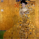 【売れ筋】絵画風 壁紙ポスター (はがせるシール式) グスタフ・クリムト アデーレ・ブロッホ=バウアーの肖像 I 1907年 ノイエ・ガレリエ キャラクロ K-KLT-002S1 (594mm×600mm) 建築用壁紙+耐候性塗料 インテリア