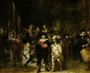 絵画風 壁紙ポスター （はがせるシール式） レンブラント・ファン・レイン 夜警 1642年 アムステルダム国立美術館 キャラクロ K-RBR-001S2 （594mm×483mm） ＜日本製＞ ウォールステッカー お風呂ポスター