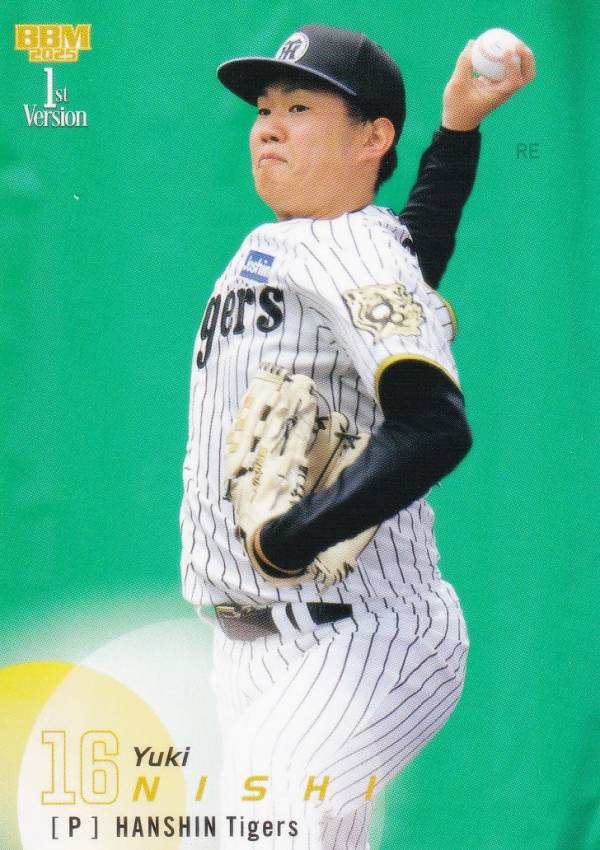 BBM ベースボールカード 031 <strong>西勇輝</strong> 阪神タイガース (レギュラーカード) 2025 1stバージョン