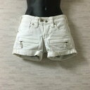 PARASUCO【パラスコ】ショートパンツデニムホワイト24汚れあり【中古】