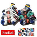 クォーターソックス 3Pセット Healthknitヘルスニット/メンズ ミドルソックス 靴下3足セット 厚手