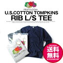 トンプキン編み クルーネック 長袖Tシャツ USコ