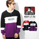 ロンT ブランド ben davis ベンデイビス レトロ切替 80年代 ストリート heavy L/S T-shirts ヘヴィウェイト 厚手 長袖Tシャツ ベンデービス ゴリラ