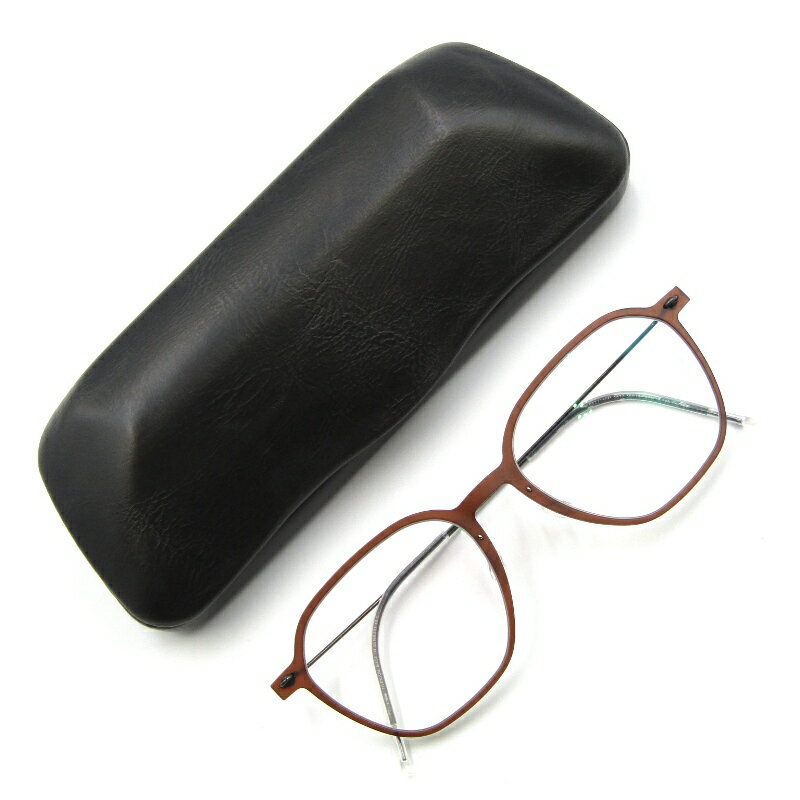 【中古】未使用 LINDBERG リンドバーグ メガネフレーム NOW 6627 デンマーク製 多角形 ナウ コンビ n.o.w. C02/PU9 ブラウン/ブラック メガネ 眼鏡 サングラス 65008260