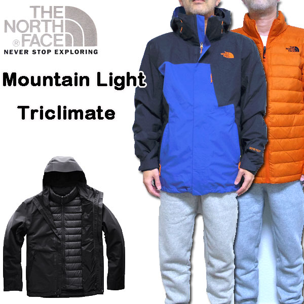 ノースフェイス メンズ ダウンジャケット ゴアテックス Mountain Light Triclimate Jacket 紺 18新作 アウター