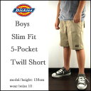 ディッキーズ DICKIES キッズ ハーフパンツ ジュニア 子供 KR430 BOYS Slim Fit 5Pocket Twill Short 532P26Feb16