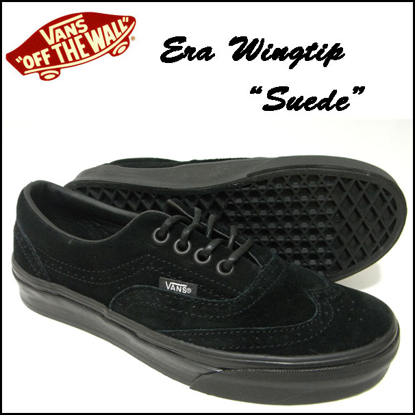 VANS/バンズ/レディース　サイズ/エラ　ウィングチップ　スエード/スニーカー/ERA WINGTIP SUEDE "ブラック"/VN-0NLY47N