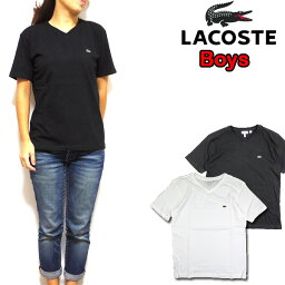 <strong>ラコステ</strong> LACOSTE キッズ Tシャツ TJ1788 BOYS V-NECK T ボーイズ ロゴ