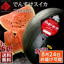 【8月24日お届け】スイカ でんすけすいか 北海道 当麻産 6.0kg前後×1玉【送料無料】【産地直送】すいか 西瓜 お土産 グルメ ギフト 食品 景品 贈り物 お土産 お取り寄せ 暑中見舞い 残暑見舞い
