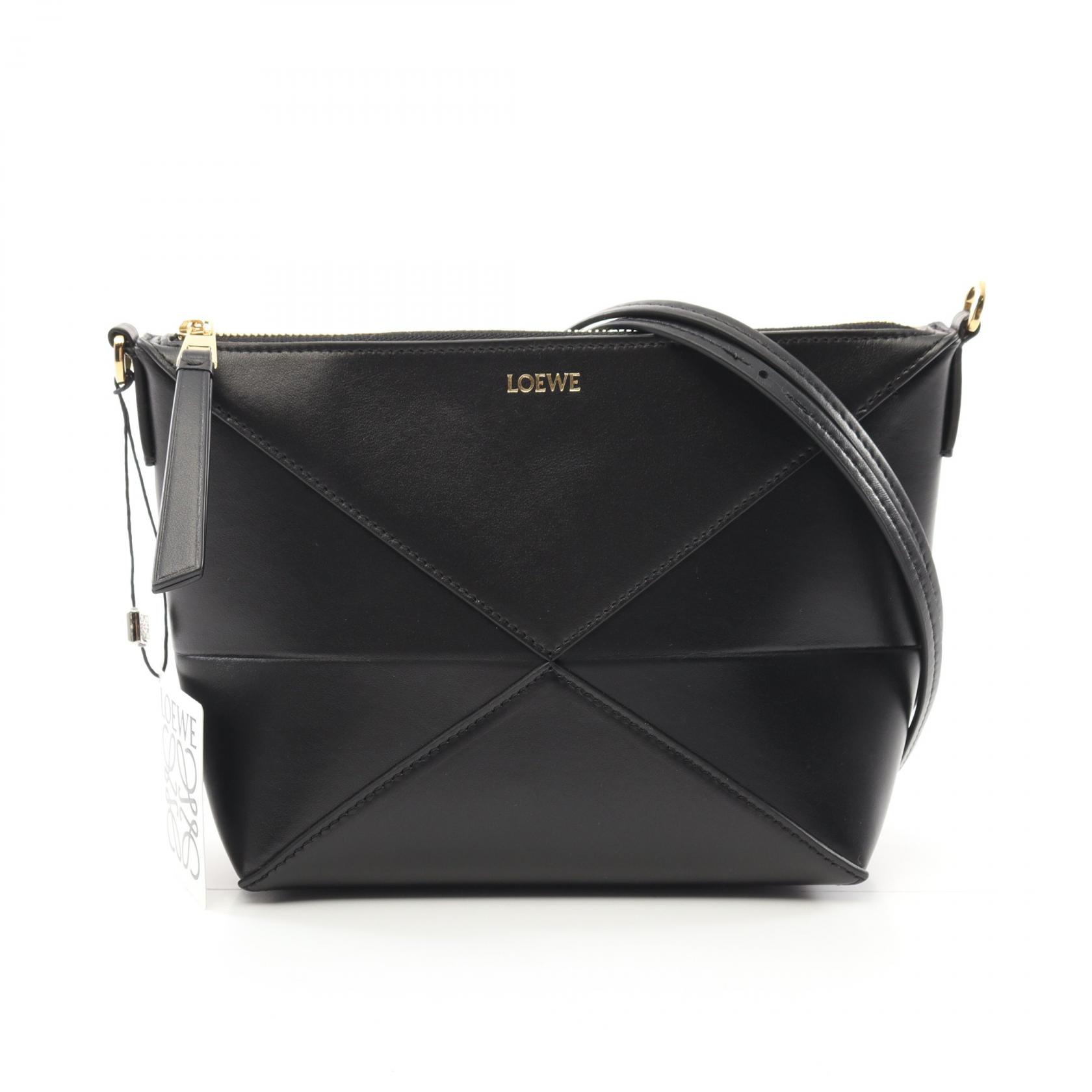 ロエベ LOEWE パズルフォルド ポーチ セカンドバッグ クラッチバッグ バッグ レザー ブラック系 C510PT1X011100 【中古】