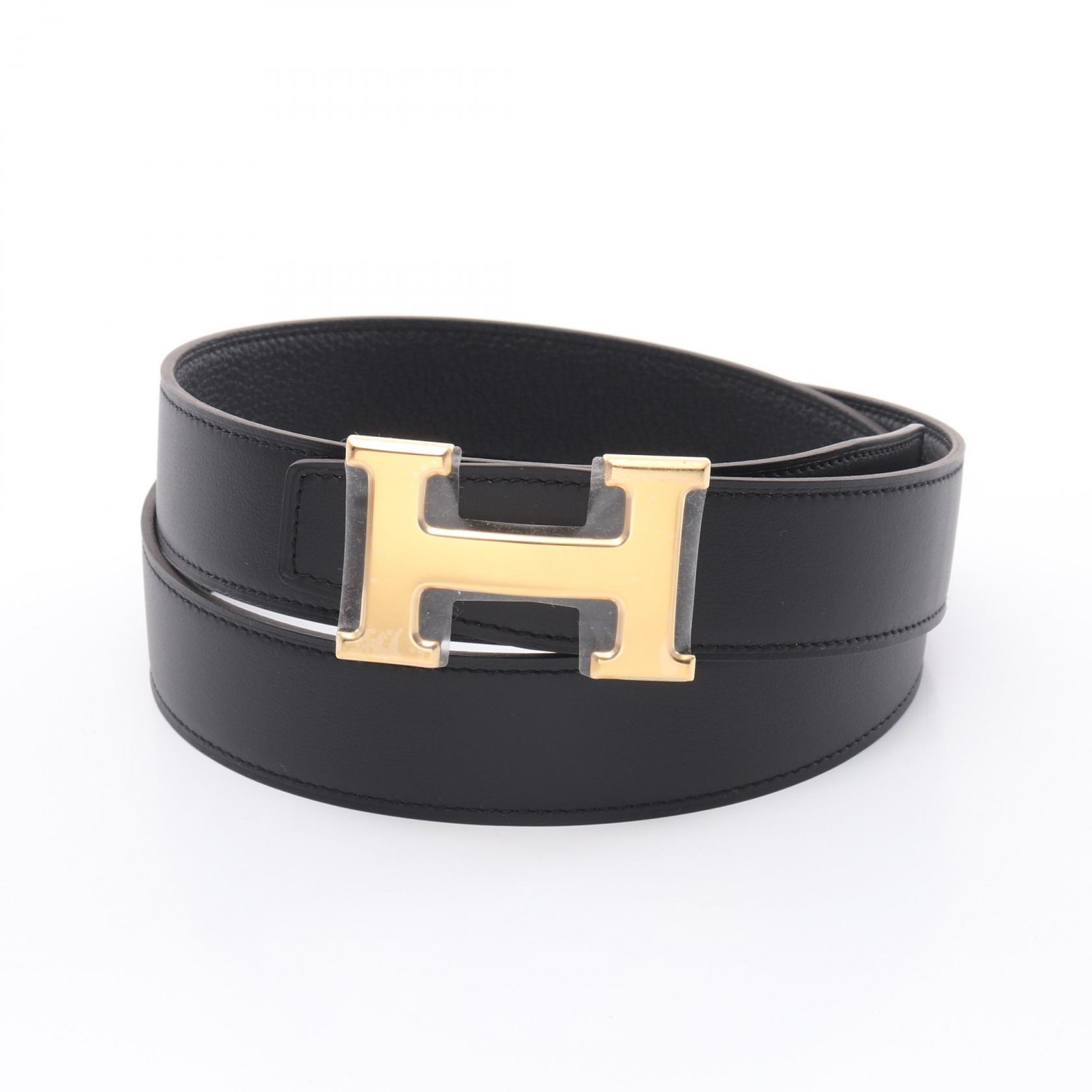エルメス HERMES ベルト 衣料品 レザー ヴォースイフト / トゴ ヴォースイフト ブラック系 【中古】