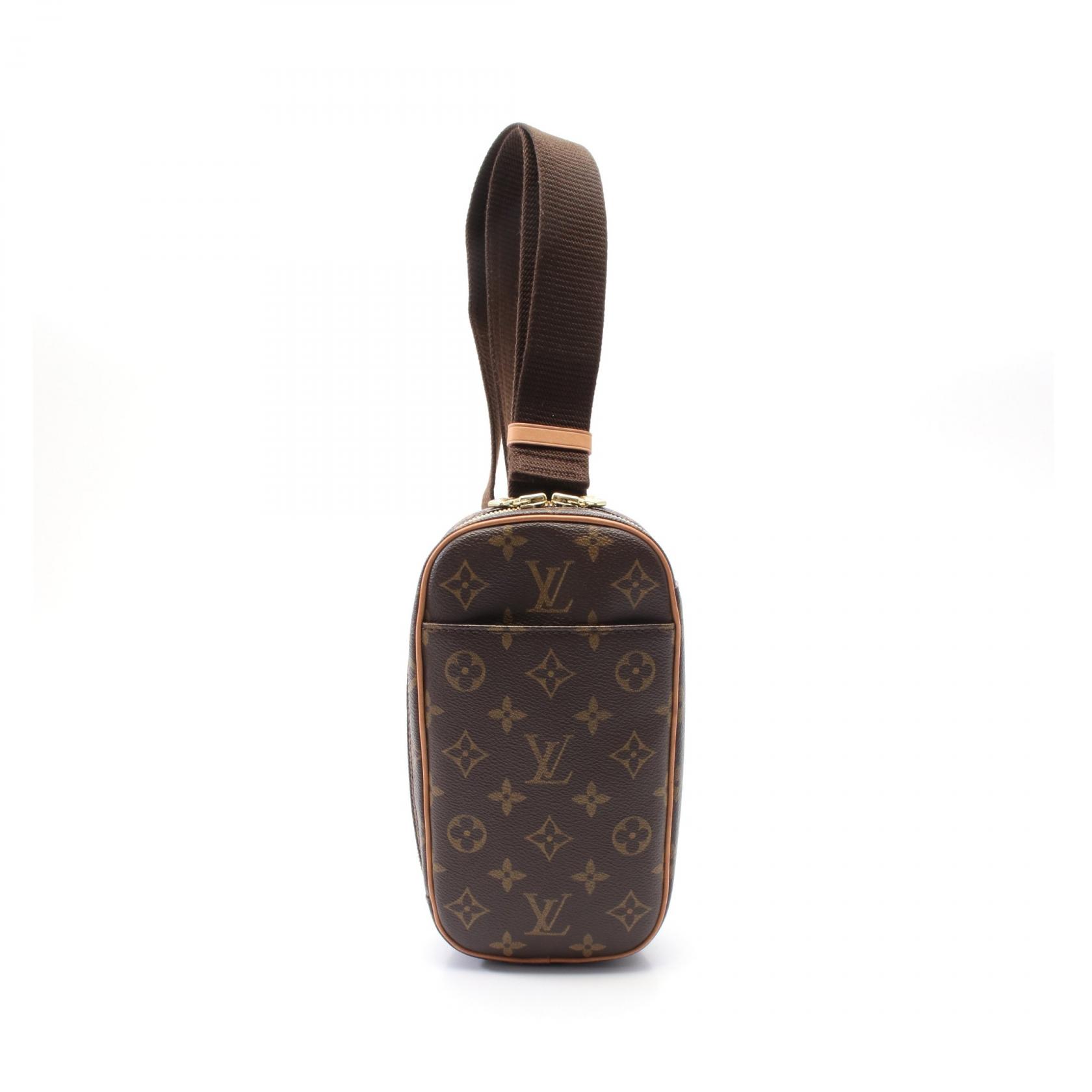 ルイ・ヴィトン LOUIS VUITTON ポシェットガンジュ ウエストバッグ ボディバッグ バッグ PVCコーティングキャンバス レザー モノグラム ブラウン系 M51870 【中古】