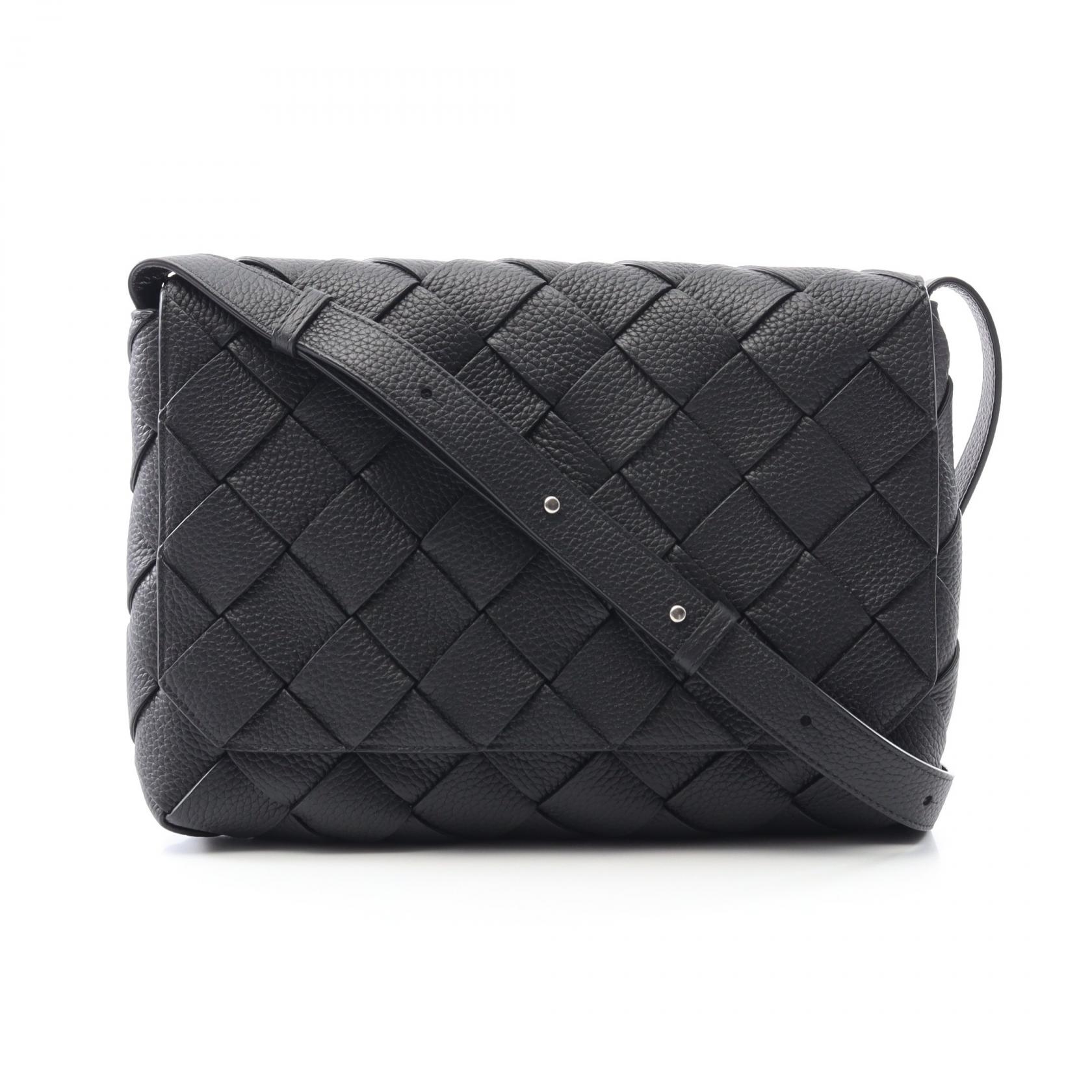 ボッテガヴェネタ BOTTEGA VENETA ラージ ディアゴ ショルダーバッグ バッグ レザー ブラック系 815796V4FV18803 【中古】