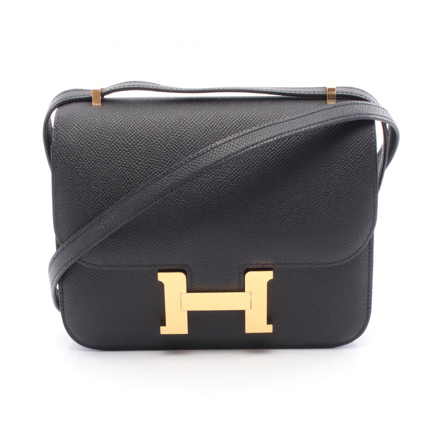 エルメス HERMES コンスタンス3 ミニ ミロワール ショルダーバッグ バッグ カーフ（牛革） ヴォーエプソン ヴォーエプソン ブラック系 【中古】