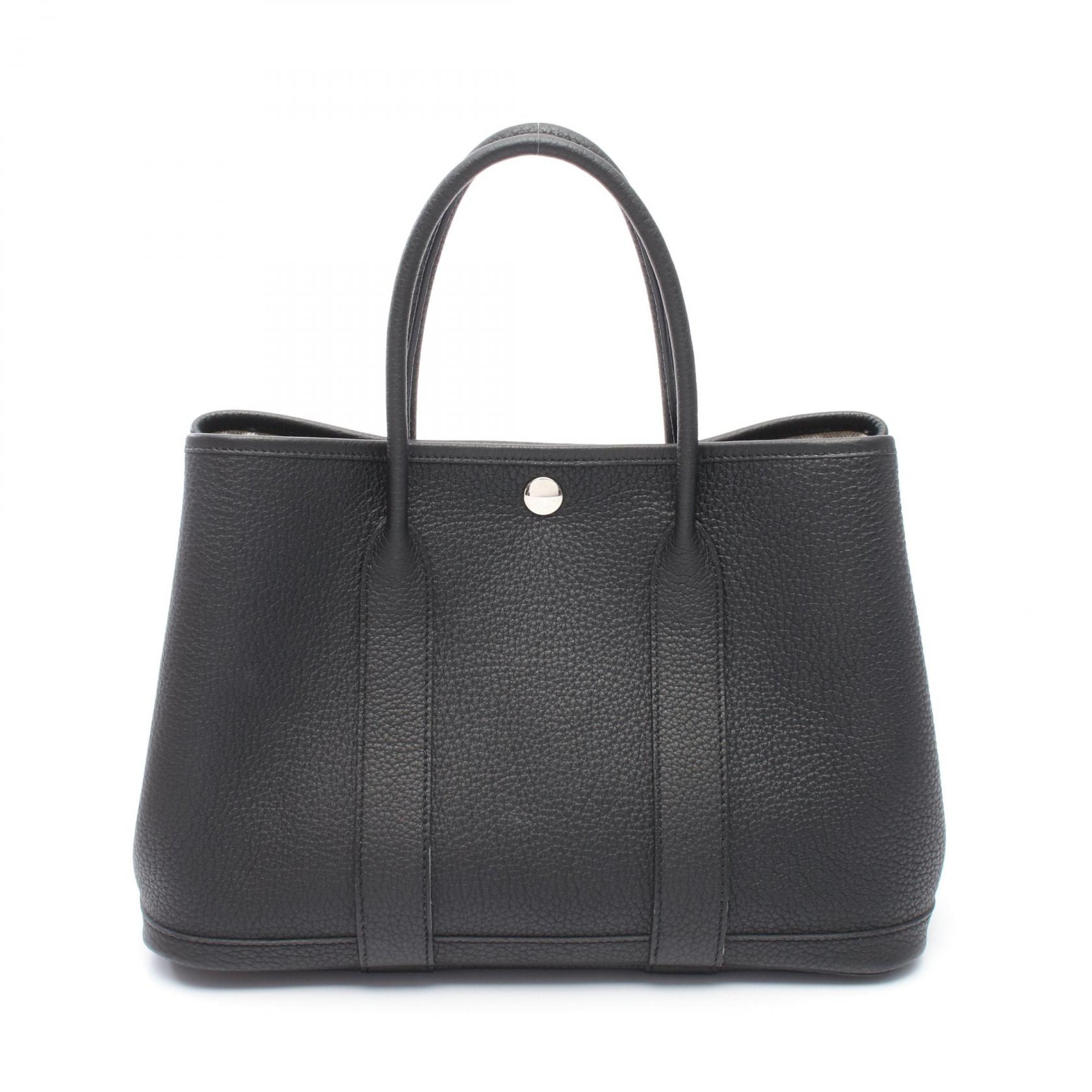 エルメス HERMES ガーデンパーティTPM トートバッグ バッグ レザー ネゴンダ ネゴンダ ブラック系 【中古】