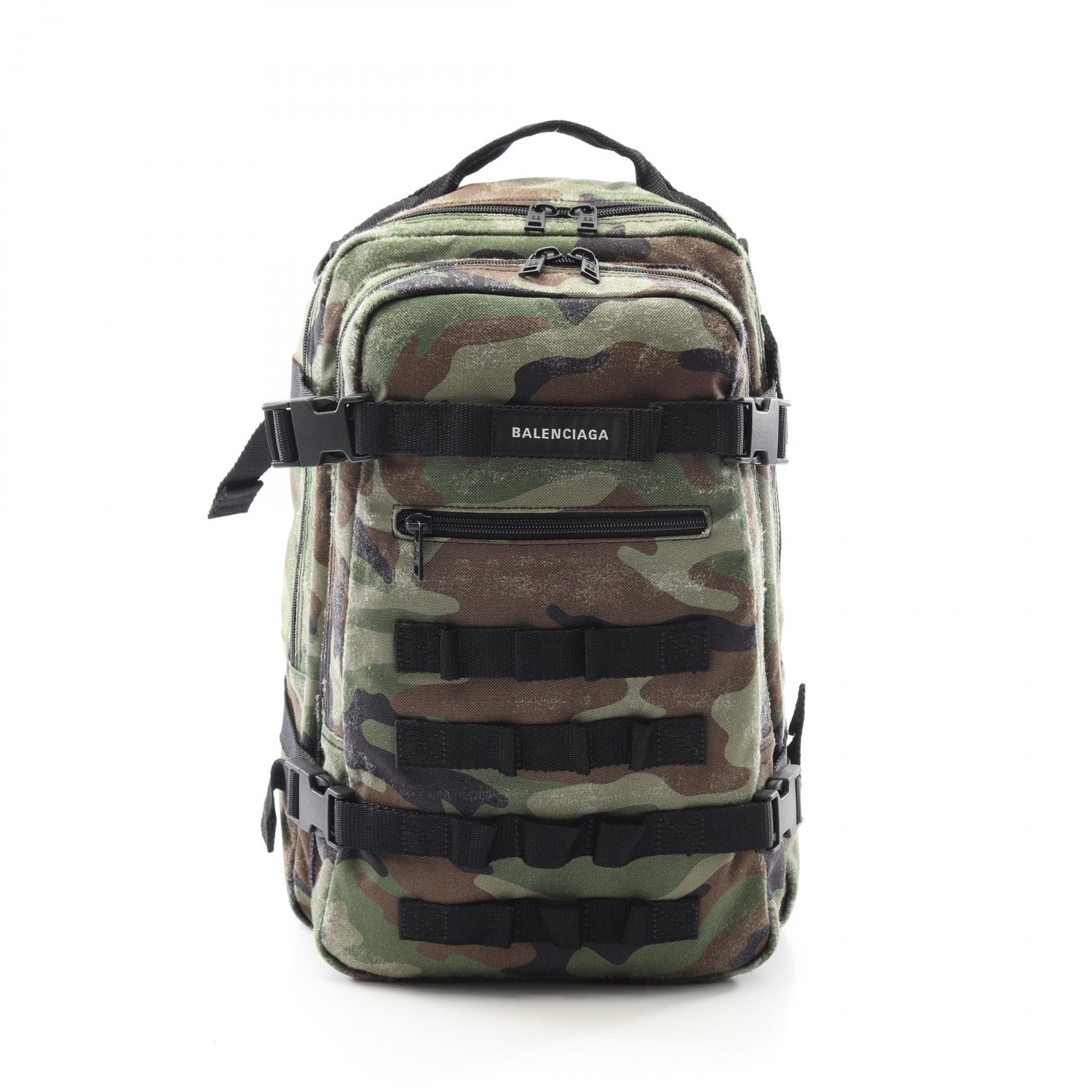 バレンシアガ BALENCIAGA アーシースモール リュックサック バックパック バッグ キャンバス グリーン系 / マルチカラー 6936352AA7L2263 【中古】