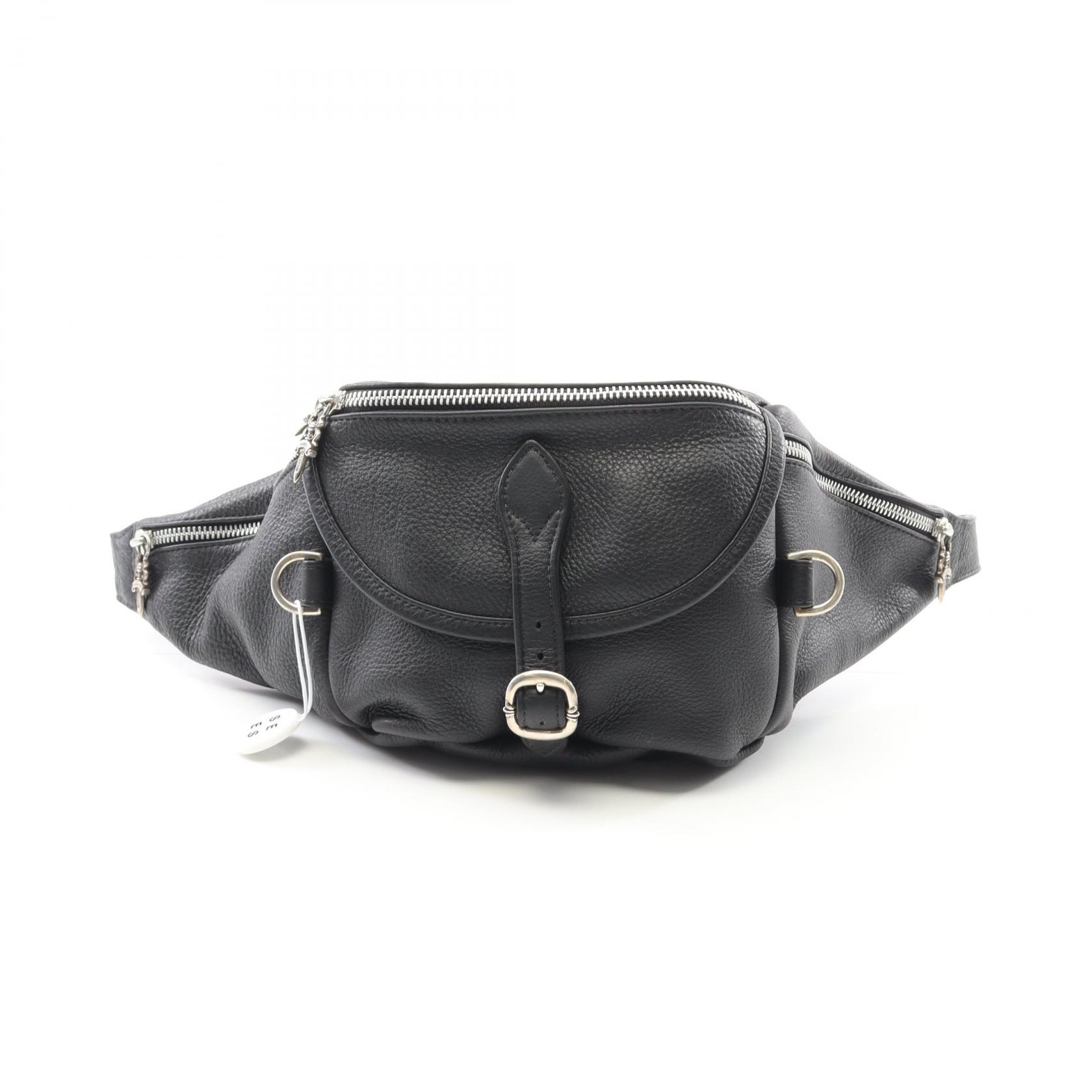 クロムハーツ CHROME HEARTS ウエストバッグ ボディバッグ バッグ レザー ブラック系 【中古】