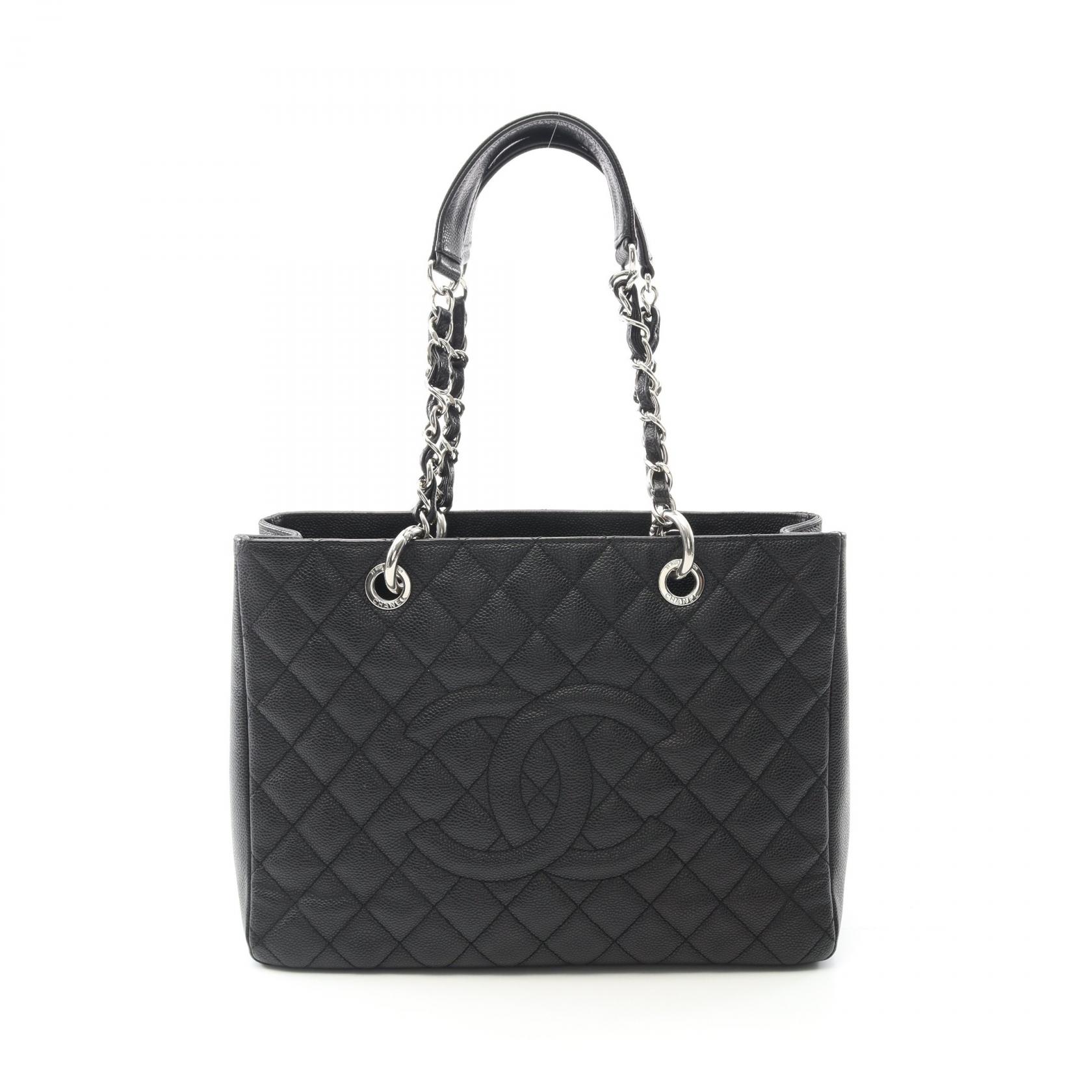 シャネル CHANEL マトラッセ グランドショッピング GST トートバッグ バッグ カーフ（牛革） ブラック系 A50995 【中古】