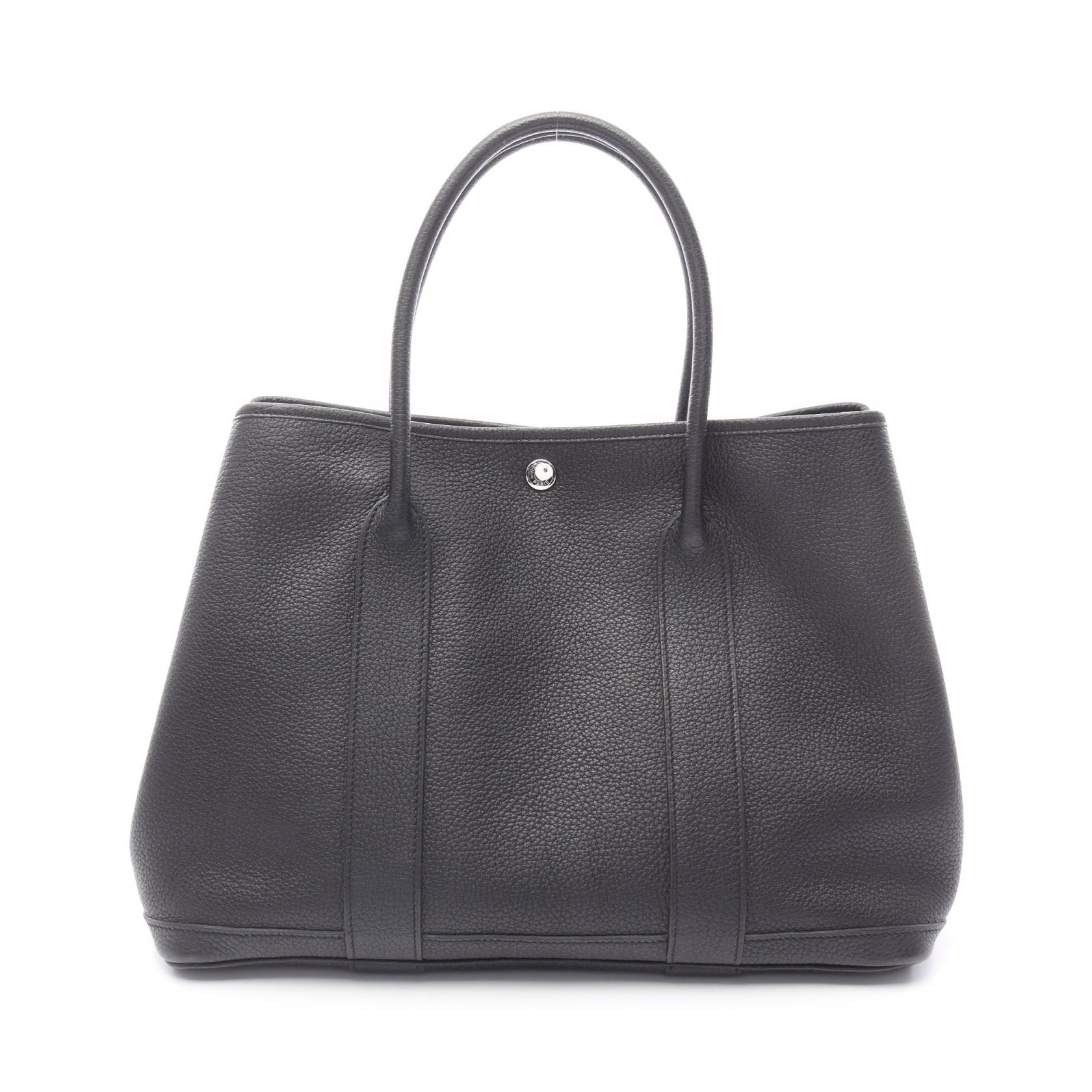 エルメス HERMES ガーデンパーティPM トートバッグ バッグ レザー ネゴンダ ネゴンダ ブラック系 051559CK 【中古】