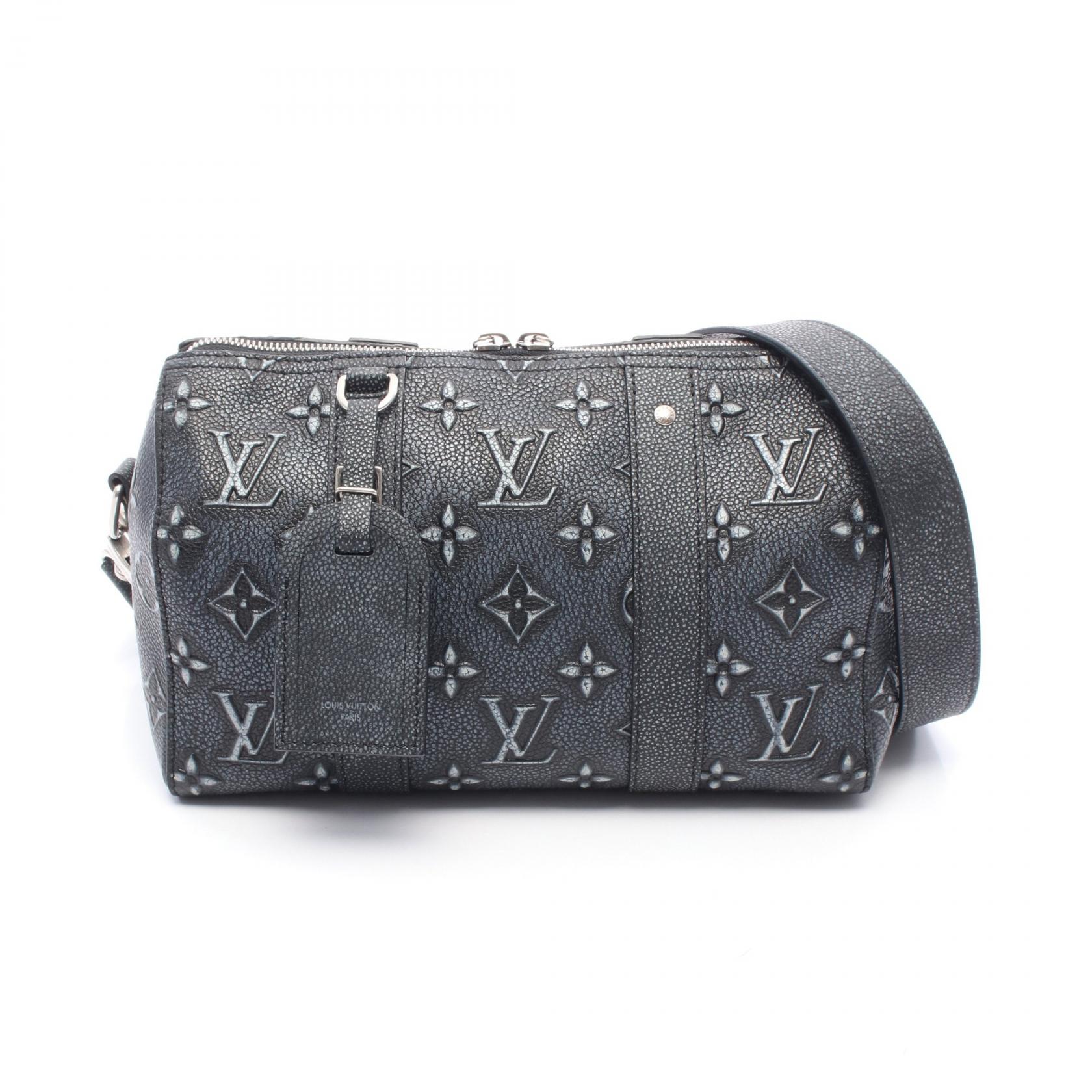 ルイ・ヴィトン LOUIS VUITTON シティ キーポル チャコール ショルダーバッグ バッグ レザー グレー系 M21448 【中古】