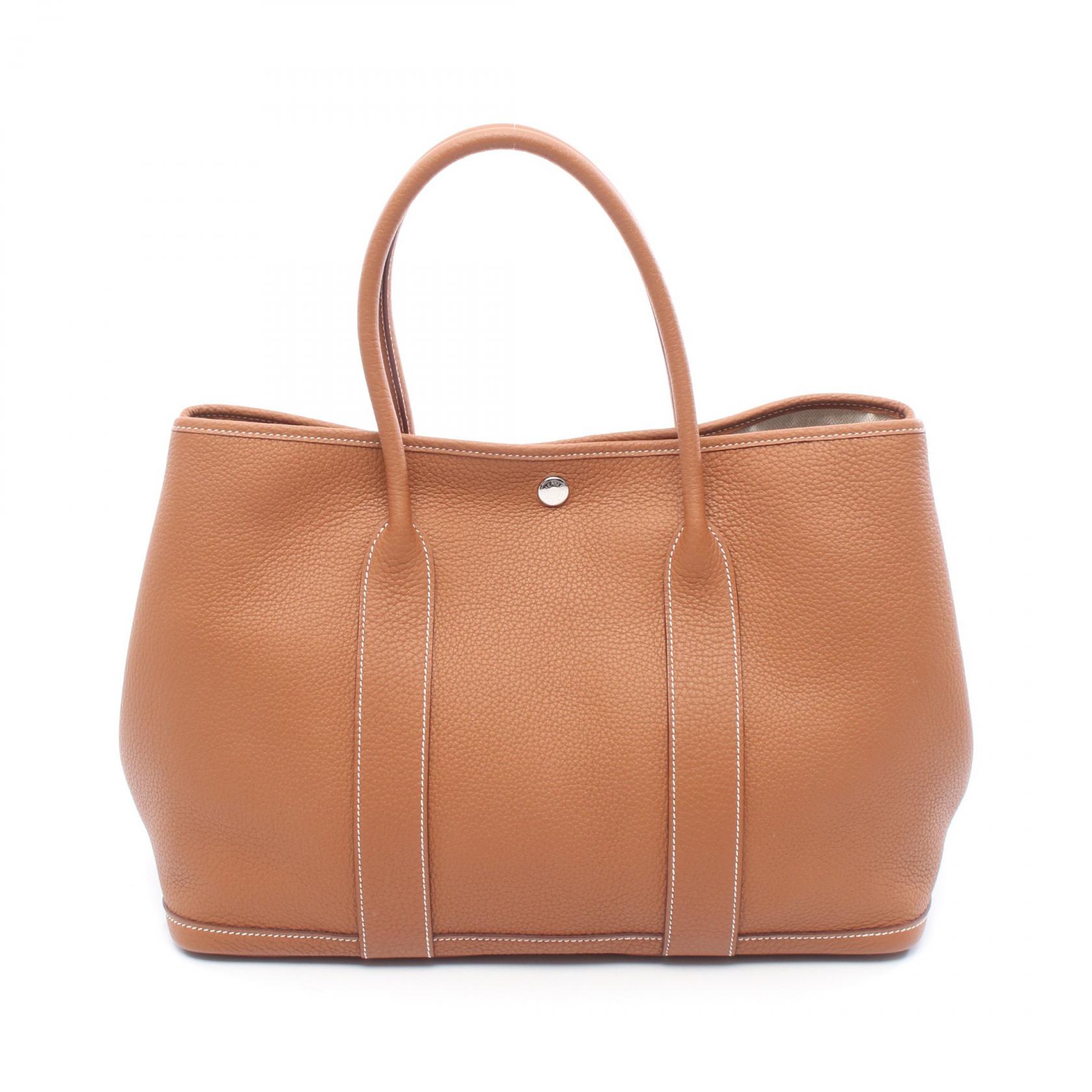 エルメス HERMES ガーデンパーティPM トートバッグ バッグ レザー ネゴンダ ネゴンダ ブラウン系 【中古】