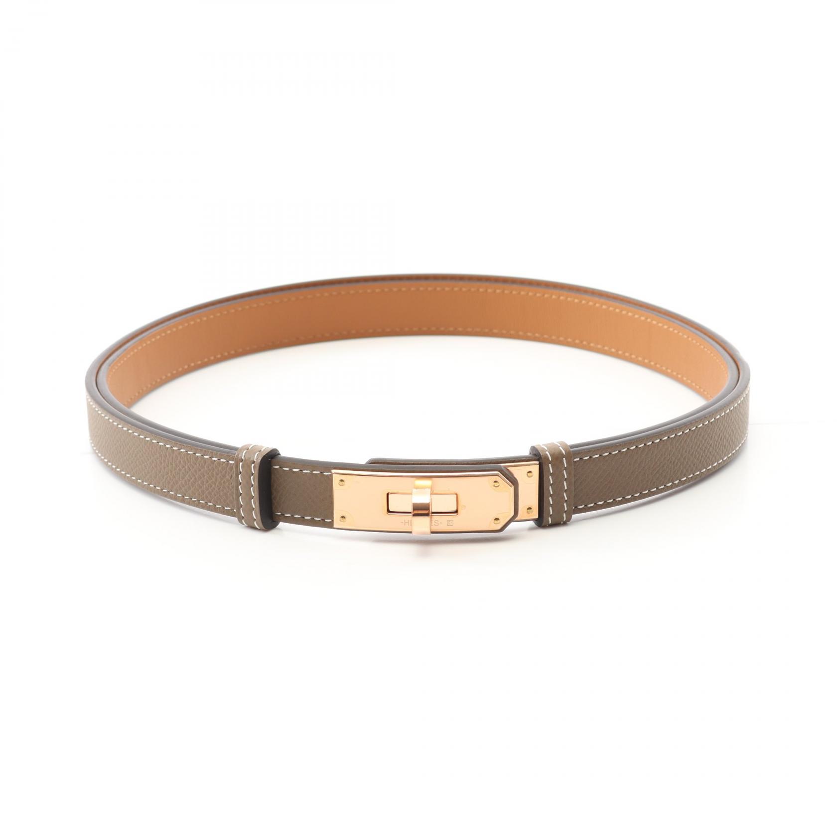 エルメス HERMES ケリー ベルト 衣料品 ヴォーエプソン ヴォーエプソン ベージュ系 【中古】