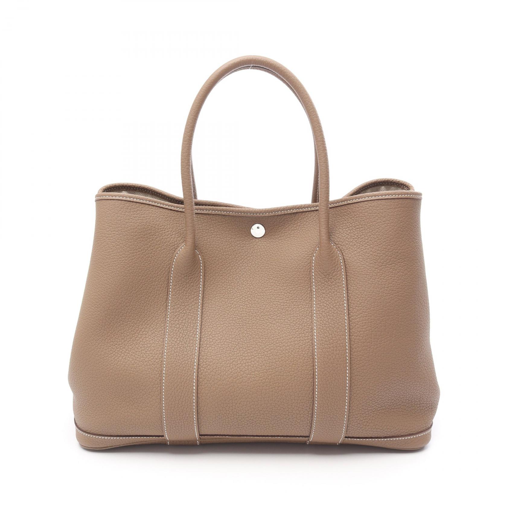 エルメス HERMES ガーデンパーティPM トートバッグ バッグ レザー ネゴンダ ネゴンダ ブラウン系 【中古】