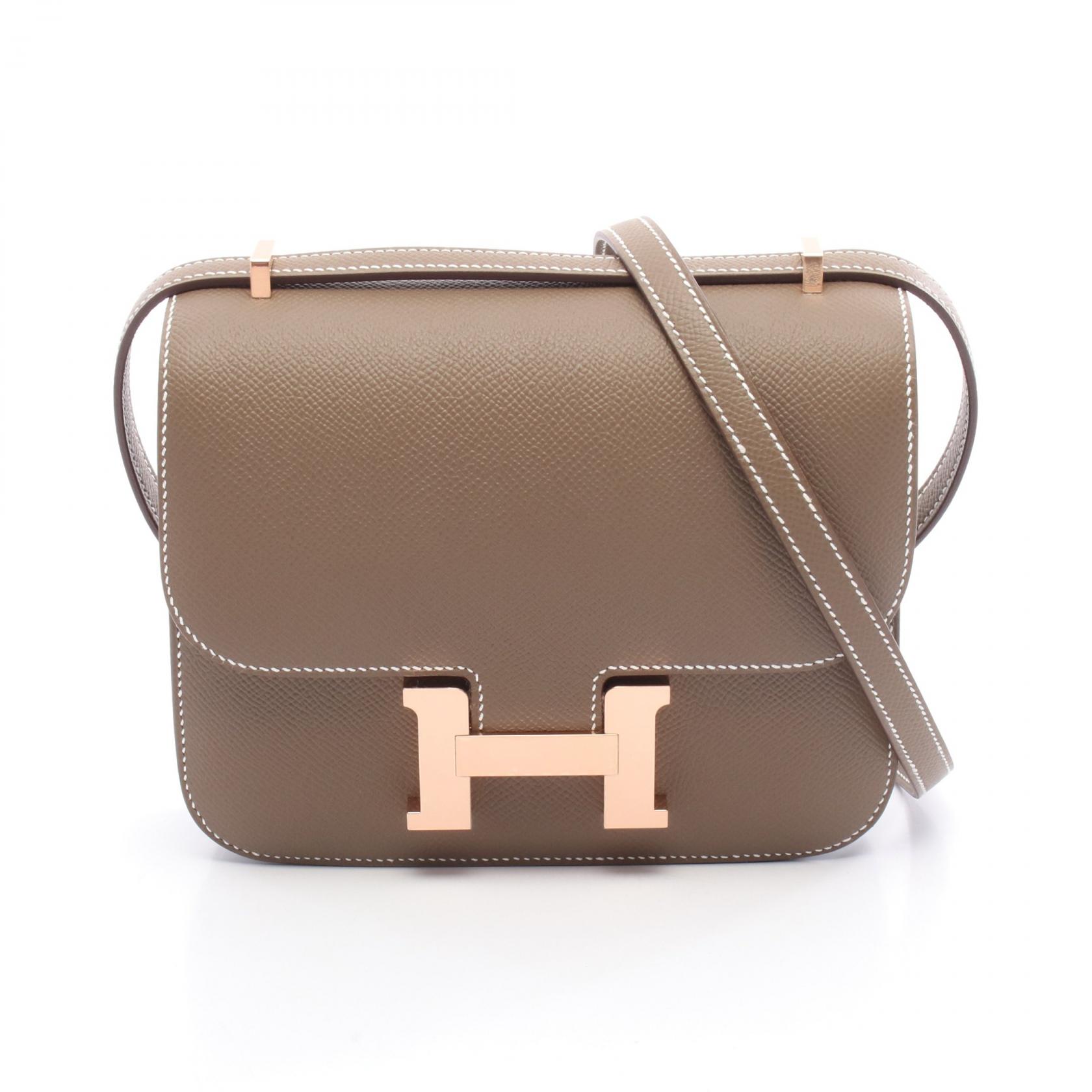エルメス HERMES コンスタンス3 ミニ ミロワール エトゥープ ショルダーバッグ バッグ ヴォーエプソン ヴォーエプソン ブラウン系 【中古】