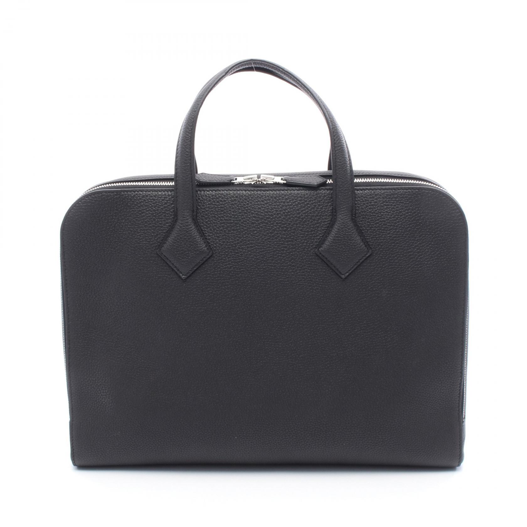 エルメス HERMES ヴィクトリアライト ブリーフケース バッグ トゴ トゴ ブラック系 H076567CK89 【中古】