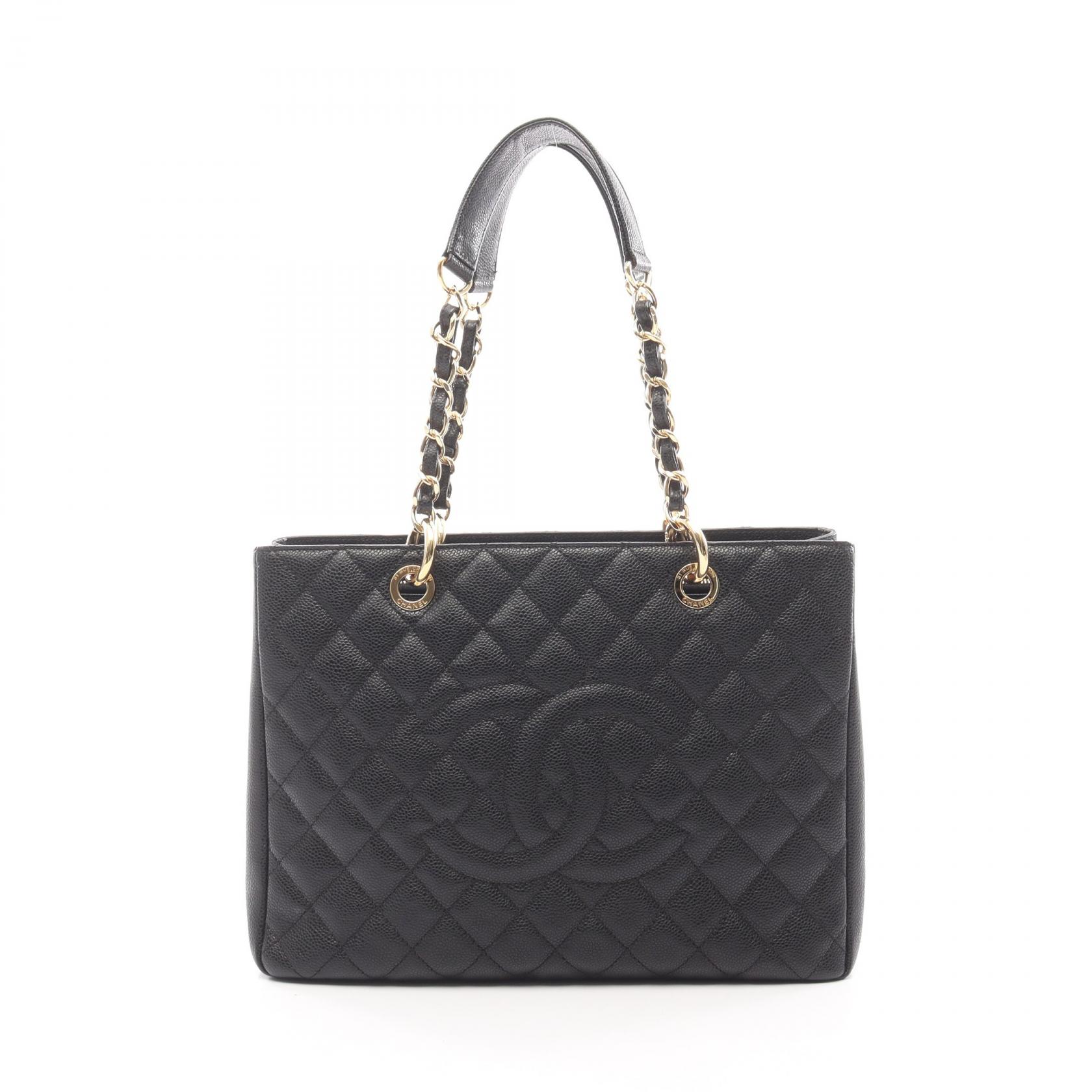 シャネル CHANEL マトラッセ グランドショッピング GST トートバッグ バッグ キャビアスキン(グレインドカーフ) ブラック系 【中古】