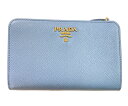 PRADA プラダ サフィアーノ L字ファスナー 二つ折り財布 中古 送料無料