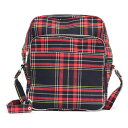 【中古】◆COMME des GARCONS コムデギャルソン 鍵付き カメラバッグ◆ ネイビー×レッド/紺/赤/タータンチェック/ショルダー/アクリル/レディース