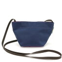 【中古】良好◆Herve chapelier エルベシャプリエ 舟型 ショルダー ミニショルダーバッグ◆ navy /紺/ネイビー/斜め掛け/ナイロン/レディース/鞄