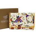 訳あり◆PIERO GUIDI ピエログイディ マジックサーカス 二つ折り財布◆ white /白/ホワイト/PVC/ウォレット/ディース/服飾小物【中古】