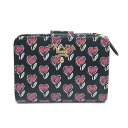 PRADA プラダ ヴィッテロムーヴラブ 二つ折り財布 新品同様 1ML018 ブラック レザー ハート レディース ウォレット サイフ 札入れ 【中古】