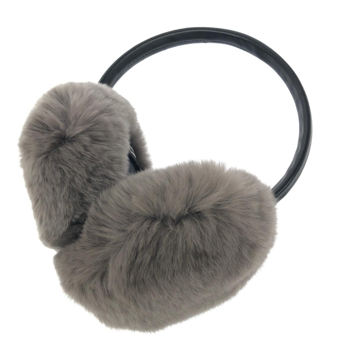 yves salomon イヴサロモン ヘアアクセサリー/イヤーマフ 良好 ラビットファー グレージュ レディース【中古】
