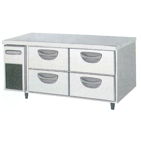 新品：福島工業(フクシマ)横型 ドロワーテーブル冷蔵庫 2段幅1200×奥行600×高さ550(mm)TBC-40RM2(旧型番：TBC-40RM)