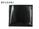 ブルガリ メンズ 二つ折り財布(サイフ)20064 W04I ブラック【送料無料&代引き・包装=無料】